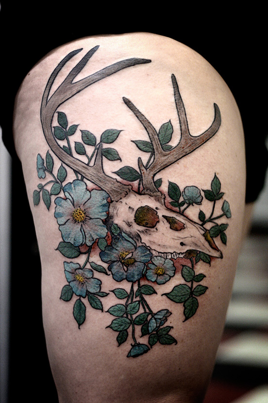45 Cute and Beautiful Deer Tattoos | The Design Inspiration