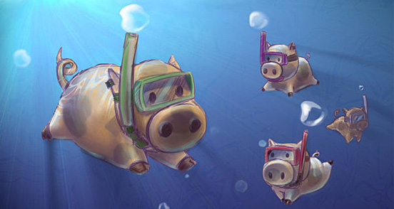 Pigs can swim