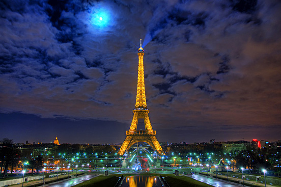 Eiffel Tower by night HDR