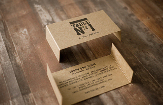 Table No. One Business Card