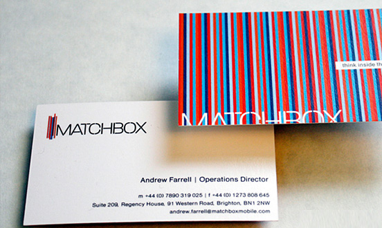 Matchbox business card