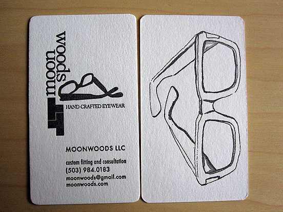 Moon Woods business card