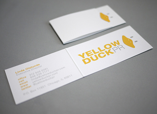 Yellow Duck PR Business Card