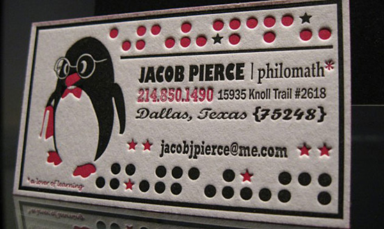 Jacob Pierce Business Card