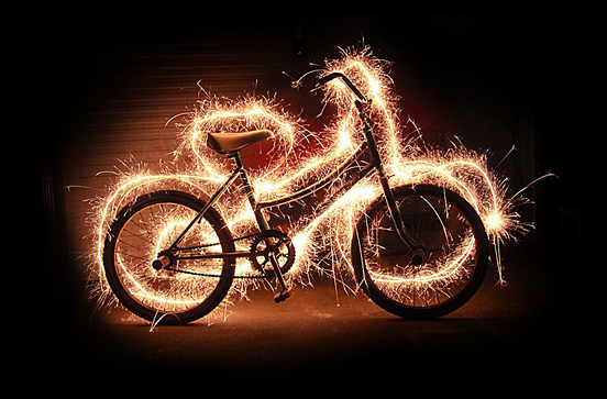 Light Painting Bike