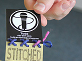 Stitched business card