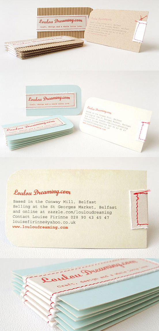 Hand Stitched Businesscards