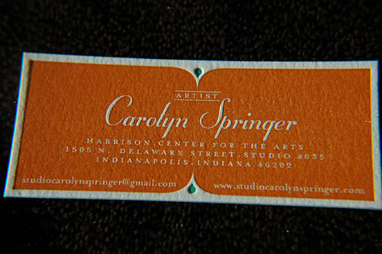 Carolyn Springer Business Card
