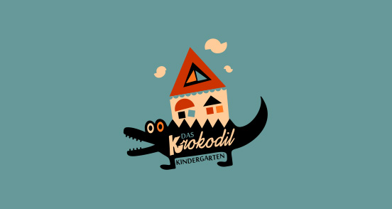 Das Krokodil Kindergarten Logo Design The Design Inspiration