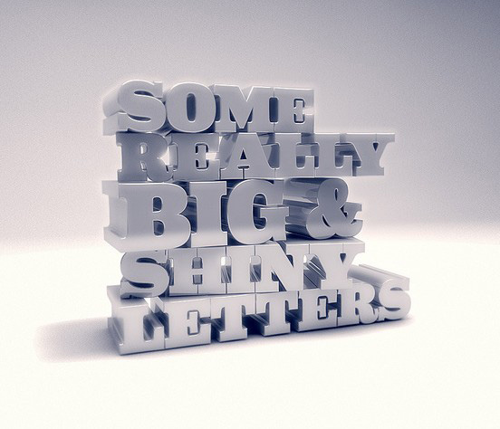Some Really Big & Shiny Letters