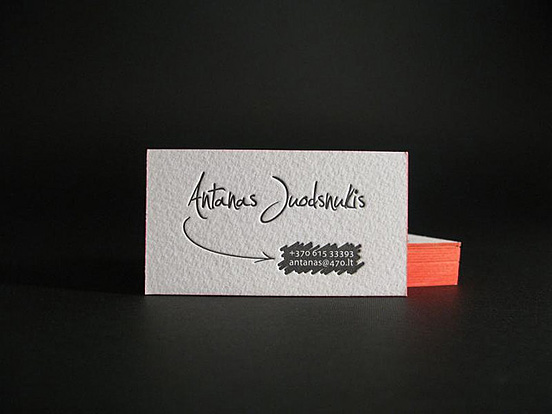 Business cards with Painted Edge