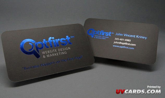 Optfirst Foil Business Card