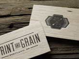 Letterpress Wood and Cotton Paper Business Cards