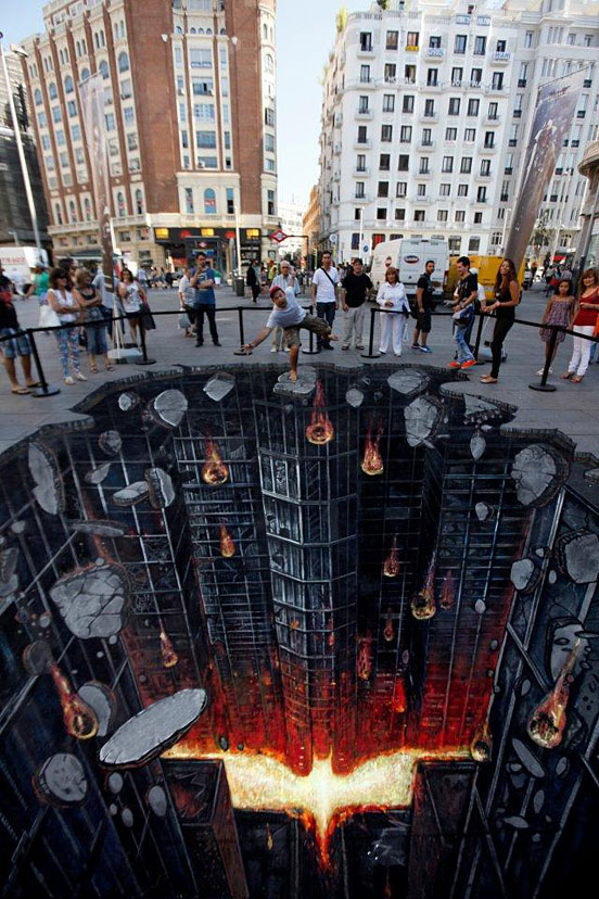 3D Street Painting for The Dark Knight Rises