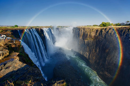 Full Rainbow Over The Victoria Falls