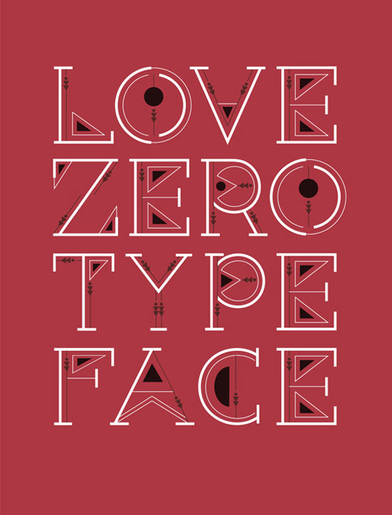 Love Zero Type Face