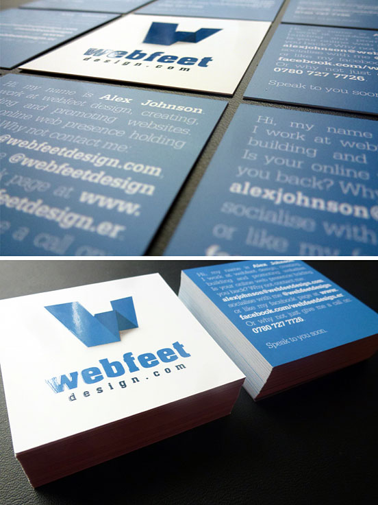 Webfeet Design Business Cards