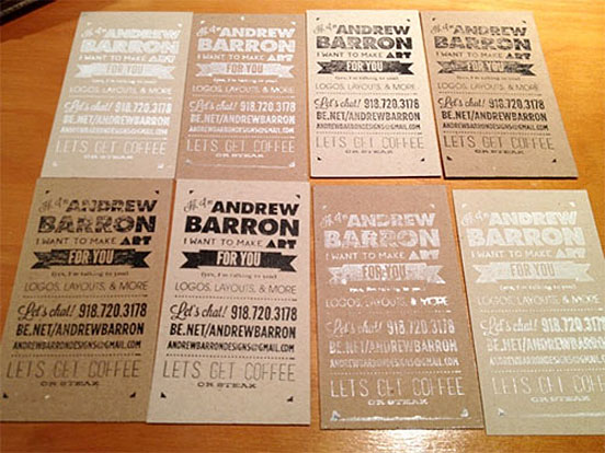 Andrew Barron Business Card