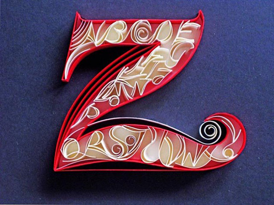Beautiful Paper Typography Made by Sabeena Karnik - The Design