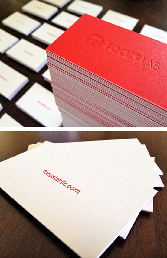 Red Letterpress Cards