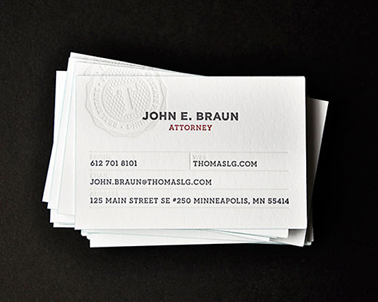 Thomas Law Group Business Cards