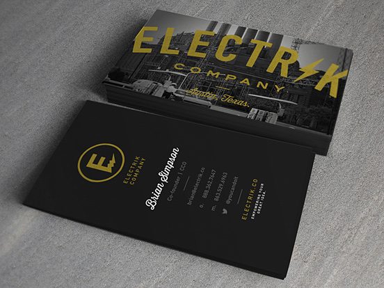 Electrik Company Business Cards