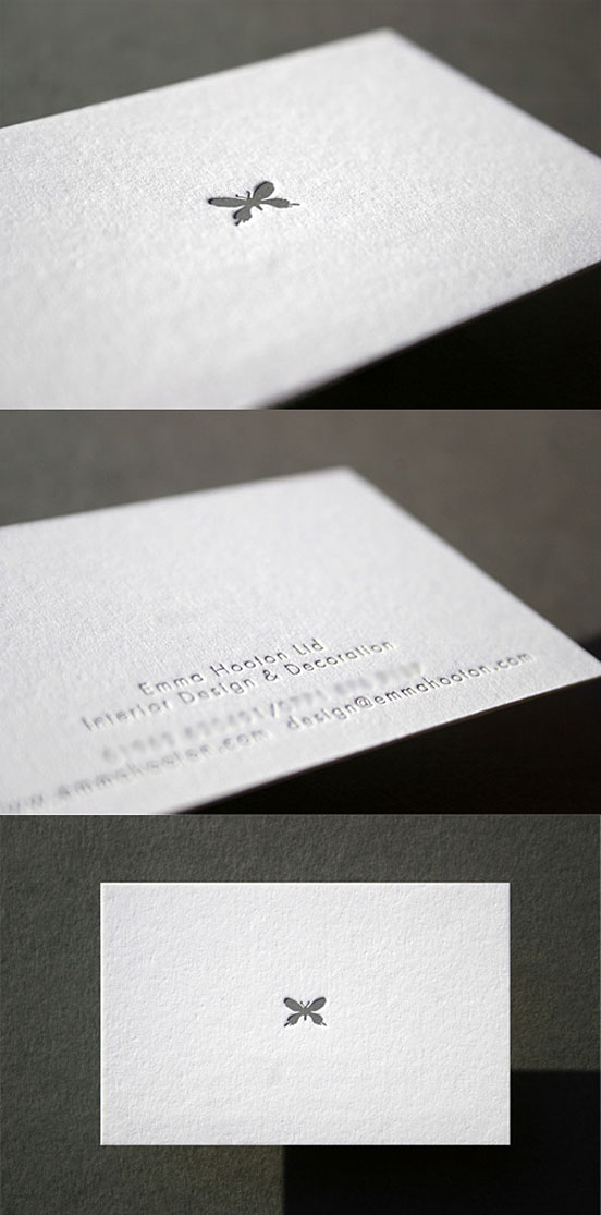Minimal Design Letterpress Business Card
