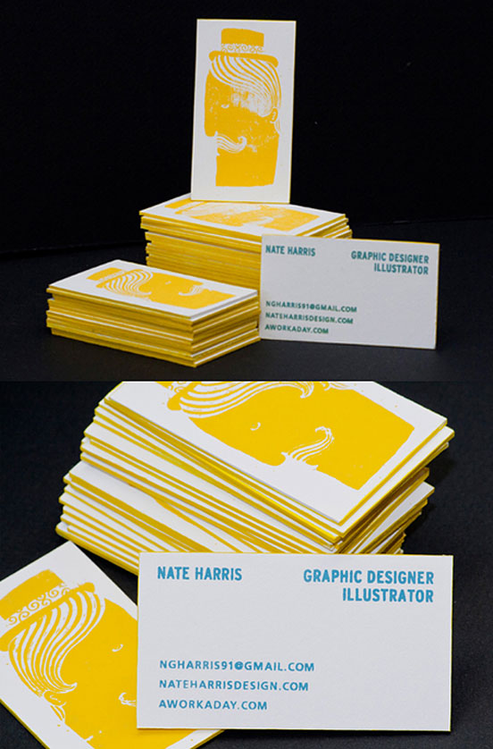 Hand Crafted Edge Painted Business Cards