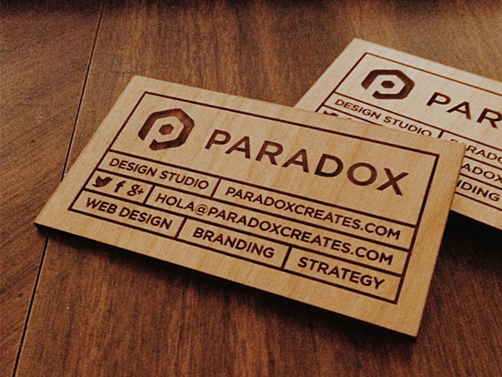 Paradox Design Studio Business Cards