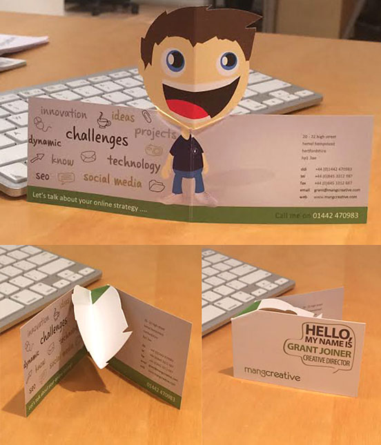 Quirky 3D Pop Up Business Card