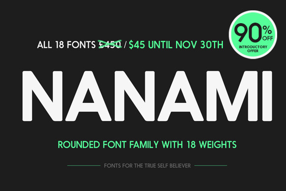 Nanami Rounded (18 Fonts)
