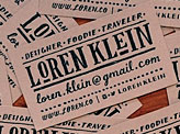Rubber Stamped Business Cards