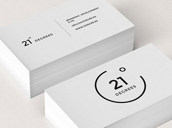 21 Degrees Business Cards