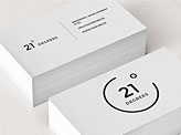 21 Degrees Business Cards