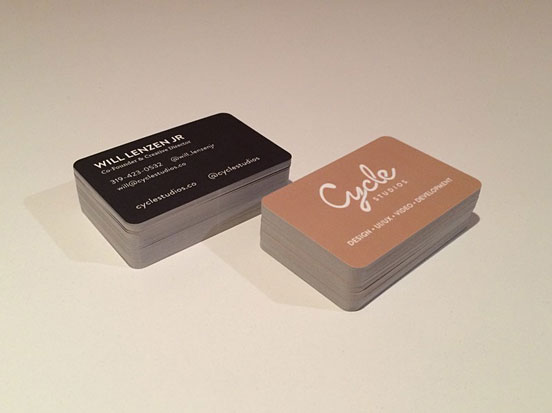 Cycle Studios business cards