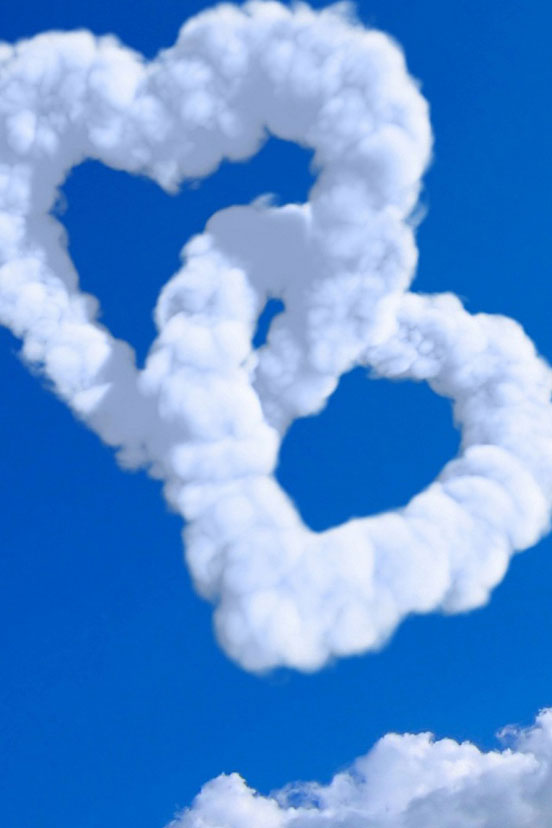 Clouds Hearts Love