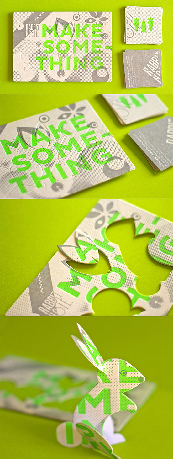 Clever Die Cut Business Card
