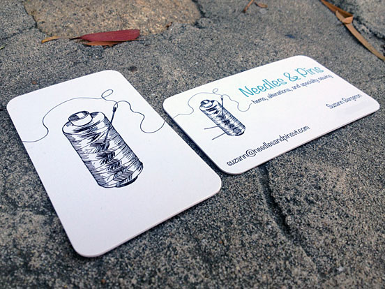 Needles & Pins Business Cards