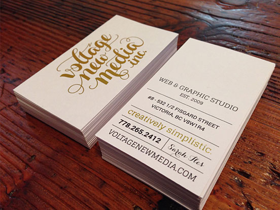 VNM White & Gold Business Cards