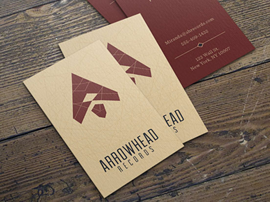 Arrowhead Records Business Cards