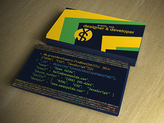Developers & designers Business Cards