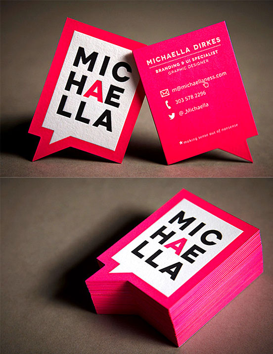 Bright Neon Business Cards