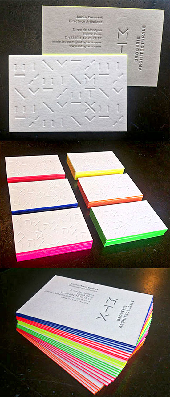 Bright Neon Business Cards