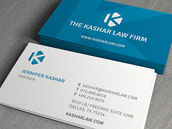 Kashar Law Firm Business Cards