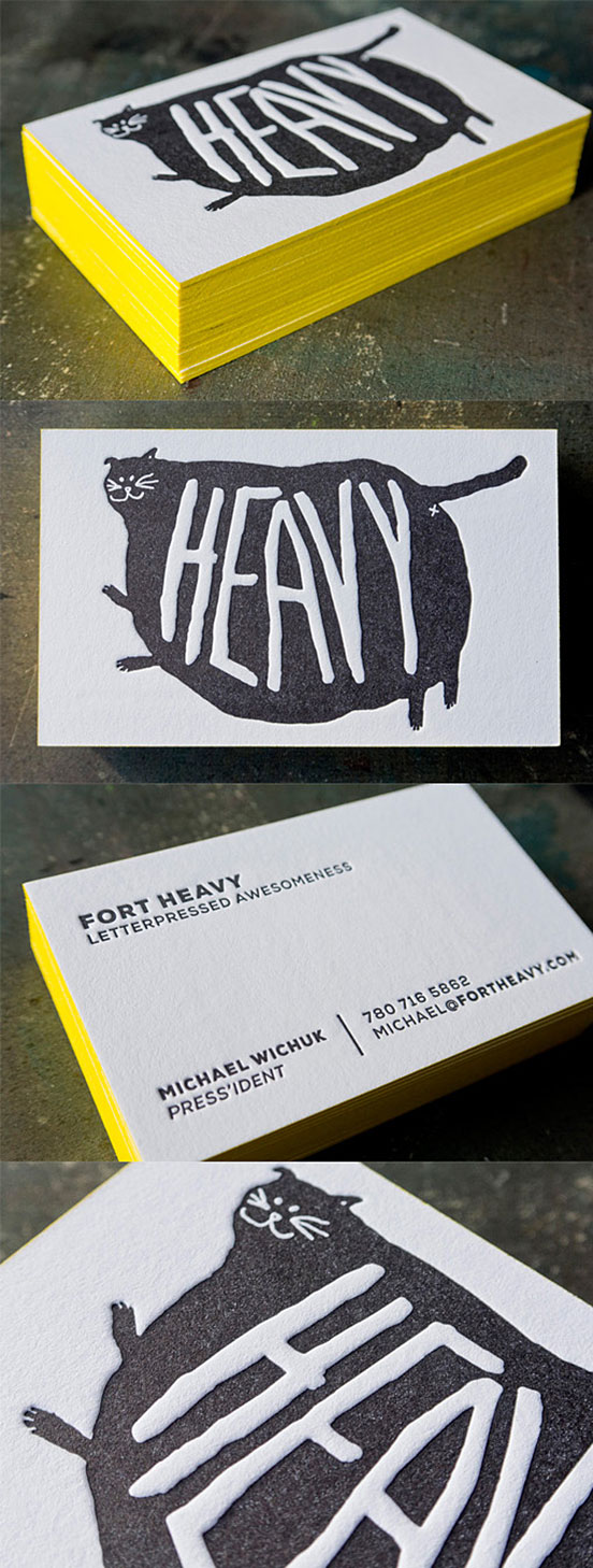 Quirky Neon Business Cards
