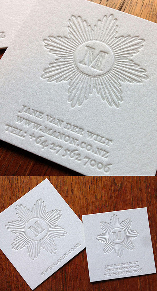 White On White Business Card