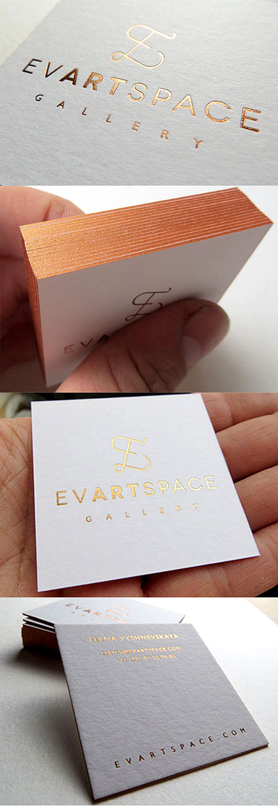 Elegant Metallic Business Cards