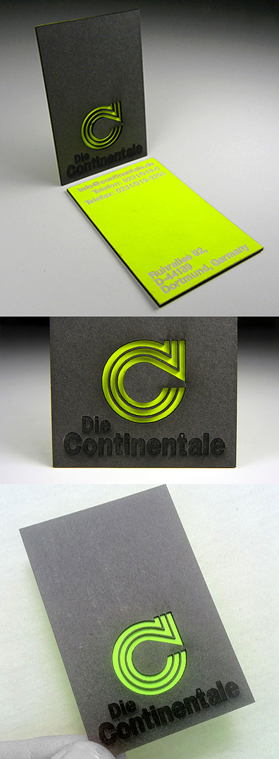 layered business cards