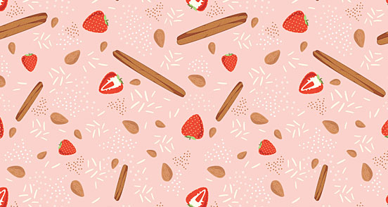 Strawberry Horchata Pattern