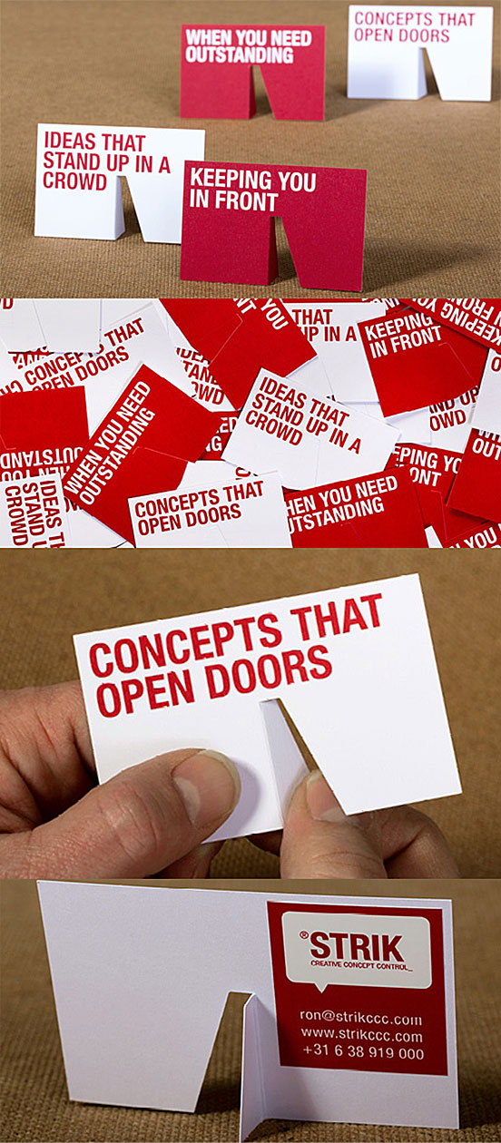 Clever Die Cut 3D Stand Up Business Cards